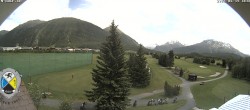 Archiv Foto Webcam Samedan: Loipe und Golfplatz 13:00