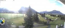 Archiv Foto Webcam Samedan: Loipe und Golfplatz 07:00