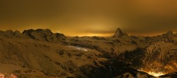 Archived image Webcam Rothorn Zermatt with Monte Rosa 20:00