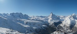 Archiv Foto Webcam Rothorn Zermatt mit Monte Rosa Massiv 12:00