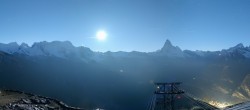 Archiv Foto Webcam Rothorn Zermatt mit Monte Rosa Massiv 18:00
