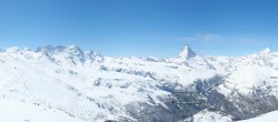 Archiv Foto Webcam Rothorn Zermatt mit Monte Rosa Massiv 11:00