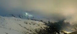 Archiv Foto Webcam Rothorn Zermatt mit Monte Rosa Massiv 01:00