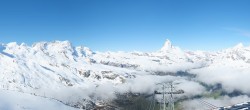 Archiv Foto Webcam Rothorn Zermatt mit Monte Rosa Massiv 07:00