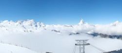 Archiv Foto Webcam Rothorn Zermatt mit Monte Rosa Massiv 09:00