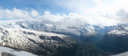 Archiv Foto Webcam Rothorn Zermatt mit Monte Rosa Massiv 17:00