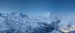 Archiv Foto Webcam Rothorn Zermatt mit Monte Rosa Massiv 01:00