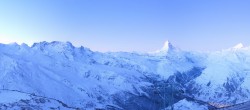 Archiv Foto Webcam Rothorn Zermatt mit Monte Rosa Massiv 06:00