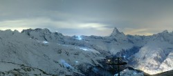 Archiv Foto Webcam Rothorn Zermatt mit Monte Rosa Massiv 19:00