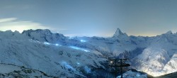 Archiv Foto Webcam Rothorn Zermatt mit Monte Rosa Massiv 21:00