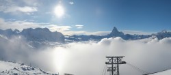 Archiv Foto Webcam Rothorn Zermatt mit Monte Rosa Massiv 13:00