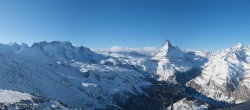 Archiv Foto Webcam Rothorn Zermatt mit Monte Rosa Massiv 09:00