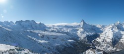 Archiv Foto Webcam Rothorn Zermatt mit Monte Rosa Massiv 11:00