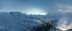 Archived image Webcam Rothorn Zermatt with Monte Rosa 23:00