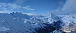 Archived image Webcam Rothorn Zermatt with Monte Rosa 01:00