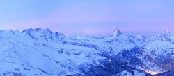 Archiv Foto Webcam Rothorn Zermatt mit Monte Rosa Massiv 05:00