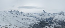 Archiv Foto Webcam Rothorn Zermatt mit Monte Rosa Massiv 13:00