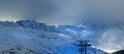 Archiv Foto Webcam Rothorn Zermatt mit Monte Rosa Massiv 19:00