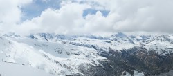 Archiv Foto Webcam Rothorn Zermatt mit Monte Rosa Massiv 13:00