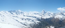 Archiv Foto Webcam Rothorn Zermatt mit Monte Rosa Massiv 13:00