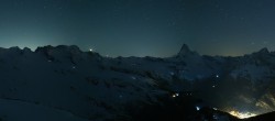 Archiv Foto Webcam Rothorn Zermatt mit Monte Rosa Massiv 23:00