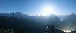 Archiv Foto Webcam Rothorn Zermatt mit Monte Rosa Massiv 23:00