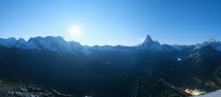 Archiv Foto Webcam Rothorn Zermatt mit Monte Rosa Massiv 01:00