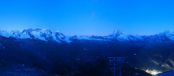 Archiv Foto Webcam Rothorn Zermatt mit Monte Rosa Massiv 03:00