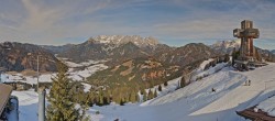 Archiv Foto Webcam Pillersee: Jakobskreuz Bergstation Buchensteinwand 13:00