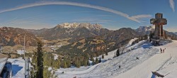 Archiv Foto Webcam Pillersee: Jakobskreuz Bergstation Buchensteinwand 12:00