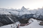 Archiv Foto Webcam Zermatt: Station Sunnega mit Blick aufs Matterhorn 19:00