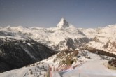 Archiv Foto Webcam Zermatt: Station Sunnega mit Blick aufs Matterhorn 23:00