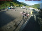 Archiv Foto Webcam Andermatt: Parkplatz Gemsstockbahn 06:00