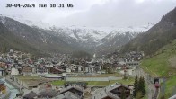 Archiv Foto Webcam Zermatt: Blick über das Dorf von Spiss 17:00