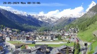 Archiv Foto Webcam Zermatt: Blick über das Dorf von Spiss 07:00