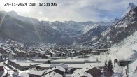 Archiv Foto Webcam Zermatt: Blick über das Dorf von Spiss 11:00