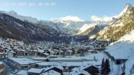 Archiv Foto Webcam Zermatt: Blick über das Dorf von Spiss 09:00