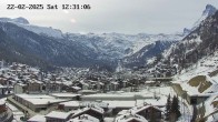 Archiv Foto Webcam Zermatt: Blick über das Dorf von Spiss 11:00