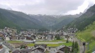 Archiv Foto Webcam Zermatt: Blick über das Dorf von Spiss 07:00