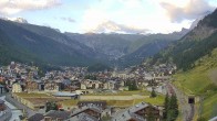 Archiv Foto Webcam Zermatt: Blick über das Dorf von Spiss 05:00