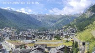 Archiv Foto Webcam Zermatt: Blick über das Dorf von Spiss 09:00