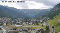 Archiv Foto Webcam Zermatt: Blick über das Dorf von Spiss 13:00
