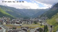 Archiv Foto Webcam Zermatt: Blick über das Dorf von Spiss 17:00