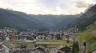 Archiv Foto Webcam Zermatt: Blick über das Dorf von Spiss 19:00