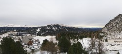 Archiv Foto Webcam Panoramablick Turracher Höhe: Panoramabahn und Nocky Flitzer 13:00