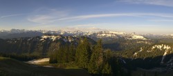 Archived image Webcam Grasgehren: Panoramic view over the ski resort 06:00