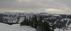 Archived image Webcam Grasgehren: Panoramic view over the ski resort 11:00