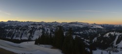 Archived image Webcam Grasgehren: Panoramic view over the ski resort 06:00