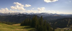 Archived image Webcam Grasgehren: Panoramic view over the ski resort 15:00