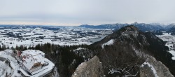 Archiv Foto Webcam Pfronten: Blick von der Burgruine Falkenstein 11:00